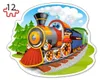 Puzzle 4 v 1 (8+12+15+20 dielov) Zábavné vláčiky 43033 Náhľad obrázku produktu 4