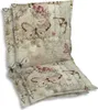 Two chair cushions with a floral and butterfly pattern are stacked on top of each other. Produktbild-Vorschau