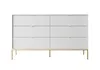 A white dresser with gold legs against a white background. Náhľad obrázku produktu