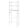 A tall, white, metal shelving unit designed to fit over a washing machine. Produktbild-Vorschau