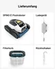 A collage of images showing the components of a pool cleaning robot. Produktbild-Vorschau