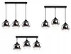Three different arrangements of pendant lights with glass shades. Náhled obrázku produktu