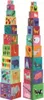 Two towers of stacking blocks with various animal and number illustrations. Anteprima dell’immagine prodotto
