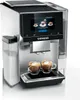 A Siemens coffee machine with two cups of coffee on the drip tray. Produktbild-Vorschau