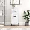 vidaXL Sideboard Hochglanz-Weiß 34,5x34x90 cm Holzwerkstoff Produktbild-Vorschau 1