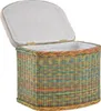 KRINES HOME Rattan Wäschekorb Wäschetruhe Sitz gepolstert Produktbild-Vorschau 3