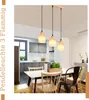 ZMH lampa wisząca drewniana biała lampa stołowa 3 płomienna Podgląd zdjęcia produktu 7