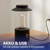 LED Solar Laterne Retro Henkel 12x20cm Kunststoff schwarz Produktbild-Vorschau 5