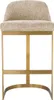 Casa Padrino Luxus Barstuhl Sandfarben / Messing 53 x 51 x Produktbild-Vorschau 2