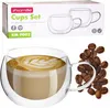 THERMOGLÄSER TASSEN FÜR LATTE-KAFFEE UND TEE SET 2 Stück Produktbild-Vorschau 2