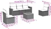 vidaXL 6-tlg. Garten-Sofagarnitur mit Kissen Beige Poly Produktbild-Vorschau 4