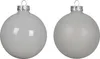 Weihnachtskugeln Glas 8cm 4 Stück - Winterweiss transparent Produktbild-Vorschau 2