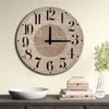 Opviq, 5050MS-047, Wanduhren, Mehrfarbig, MDF, 50 x 50 cm Produktbild-Vorschau 1