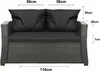 Cuscini per divano da giardino - Nero| Seduta 110x50x7, Anteprima dell’immagine prodotto 2