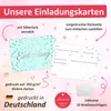 10 Einladungskarten Mint mit Silberlack inkl. 10 weißen Produktbild-Vorschau 6