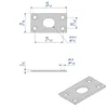 Riegelbodenplatte für Riegel 16 mm, zum Anschrauben aus Produktbild-Vorschau 2