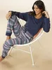 Vivance Dreams Pyjama 2 -teilig navy Größe 40/42 Produktbild-Vorschau 6
