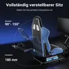Wiltec Rennsimulator Racing Cockpit 71 x 136 x 108 cm, Auto Produktbild-Vorschau 4