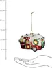 Christbaumschmuck Glas 11,2cm Wohnwagen Figur Rot / Weiß Produktbild-Vorschau 5