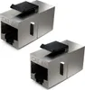 deleyCON 2x CAT6a Keystone Modul Patchkabel Kupplung Produktbild-Vorschau 1