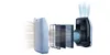 An exploded view of an air purifier showing its internal components and airflow. Produktbild-Vorschau