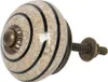 Clayre & Eef Bouton de porte Ø 4 cm Marron Noir Céramique Voir les images du produit 2