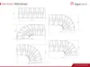 Technical drawings and dimensions of different stair configurations. Produktbild-Vorschau