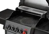Close-up view of the interior of a gas grill, showing the grates and control panel. Produktbild-Vorschau
