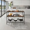 Étagère de cuisine Akeley - Bois foncé industriel, rustique Voir les images du produit 7