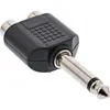 InLine 99339, 6.3mm jack male mono, 2xCinch, Černá Náhled obrázku produktu 2