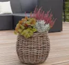 Kobolo Pflanzkorb 46 cm VERDANA Rattan Kubu Grey rund – Produktbild-Vorschau 2