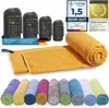 LightDry Mikrofaser Handtuch Orange 60x30 cm – Leichtes Produktbild-Vorschau 1