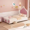 MODFU Kinderbett Polsterbett 90×200 cm mit Kopfteil in Produktbild-Vorschau 2