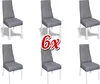 Gruppe Set Wohn Echtes Holz Esszimmer Garnitur Lehn Samt Produktbild-Vorschau 4