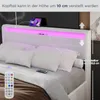 OYAJIA 140 cm x 200 cm Polsterbett LED-Beleuchtung Produktbild-Vorschau 9