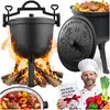 GARNEK EMALIOWANY KOCIOŁEK ŻELIWNY EMALIOWANY 8l na ognisko Podgląd zdjęcia produktu 13