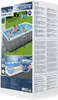 The image shows the packaging of a Bestway rectangular above-ground pool, with a lifestyle shot of a family enjoying the pool on the front. Anteprima dell’immagine prodotto