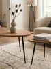 Industrial Style Beistelltische, 2er Set aus Holz und Produktbild-Vorschau 4
