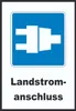 Landstromanschluss für Schiffe Symbol und Text A3 Produktbild-Vorschau 1
