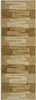 A close-up, full-frame shot of a runner rug with a geometric pattern of horizontal stripes in varying shades of beige and brown. Produktbild-Vorschau