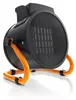 A black and orange heater is shown against a white background. Produktbild-Vorschau