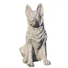 Schäferhund Welpe Tierfigur aus Steinguss Neu Frostfest Produktbild-Vorschau 1