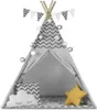A tipi tent for children, decorated with lights and pillows. Produktbild-Vorschau