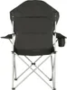 The back view of a black camping chair. Náhled obrázku produktu