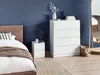 BELIANI Kommode Weiß Spanplatte 4 Schubladen 100 x 80 cm Produktbild-Vorschau 4