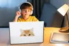 MuchoWow® Laptop Aufkleber Sticker Cover Katze - Rot - Weiß Produktbild-Vorschau 3