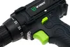 A close-up view of a black and green WUBER cordless drill, focusing on the handle and chuck. Podgląd zdjęcia produktu
