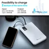 Extralink 10000 mAh Biela Powerbanka, 2× USB, kompaktná, 5 Náhľad obrázku produktu 6