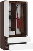 Kleiderschrank AKORD S90 Wenge 90 cm 2 Türen 2 Schubladen 4 Produktbild-Vorschau 2