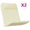 vidaXL Coussins d'adirondack 2 pcs. Tissu Oxford crème Voir les images du produit 1